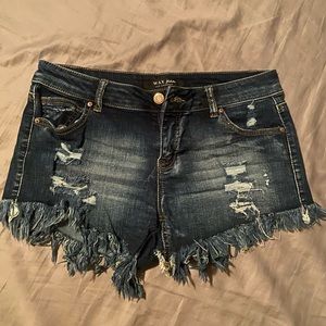 Wax dark blue Jean shorts size Junior medium